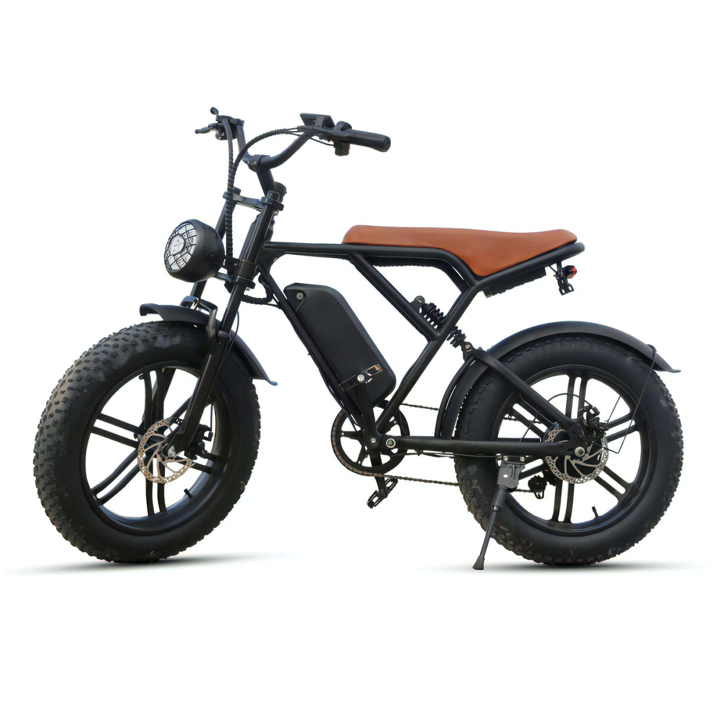 H9 Pleine suspension Longue portée 48v750W Adultes Route pneus Vélo Dirt Ebike Fat Tire Montagne électrique vélo de ville e vélo