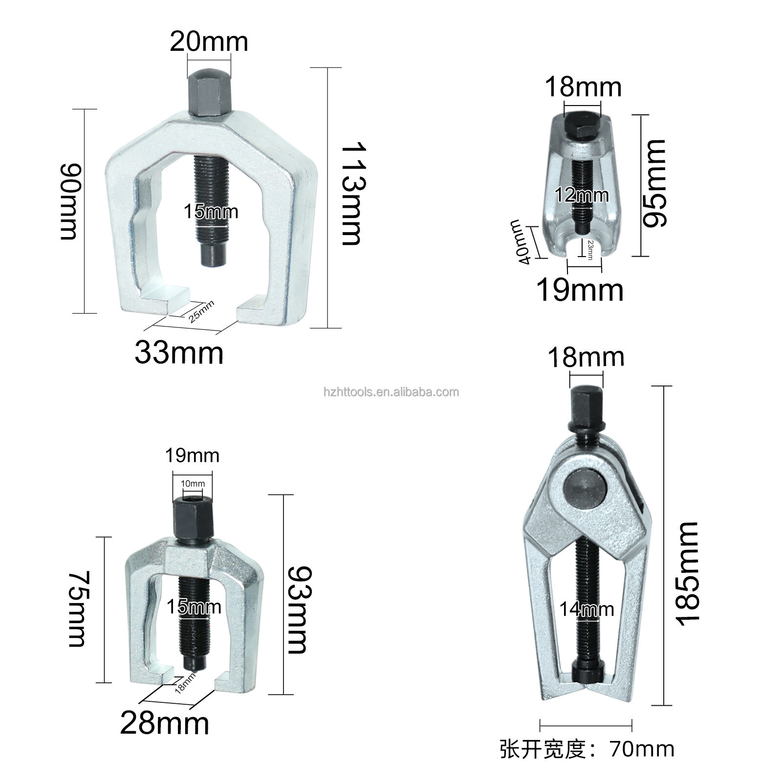 Professional manufacturing factory auto tool set 5 ball joint extractor manufacture