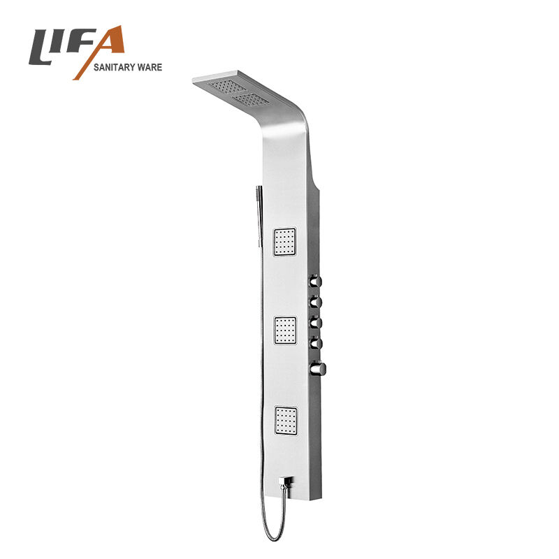 Bathroom accessories comfortable hot and cold water mixer stainless steel shower panel CF-8011
