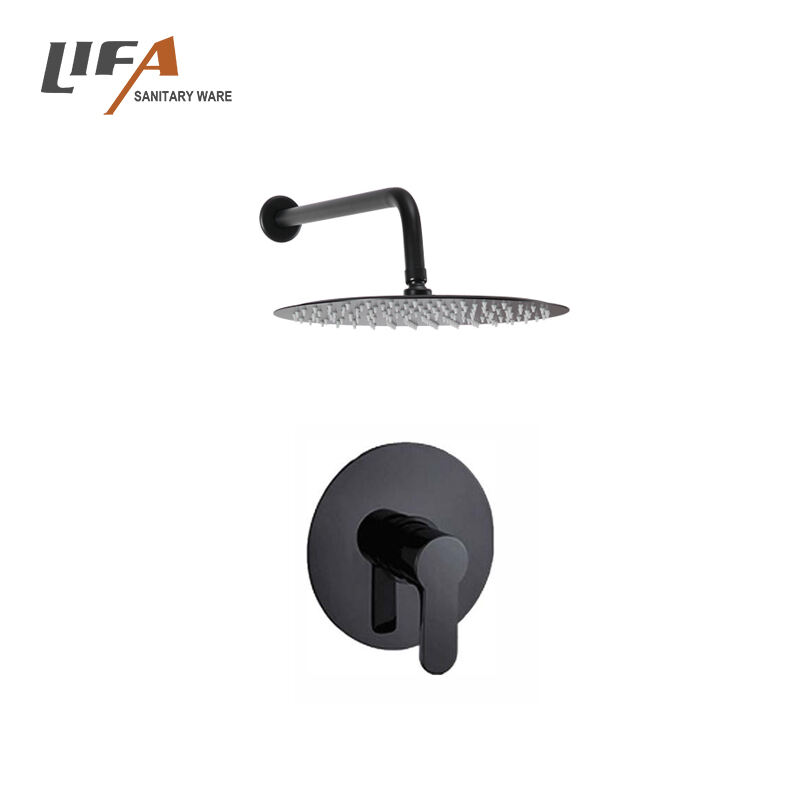Grifo de lujo oculto para empotrar en la pared, juego de mezclador de ducha con cabezal de ducha tipo lluvia CS-2001
