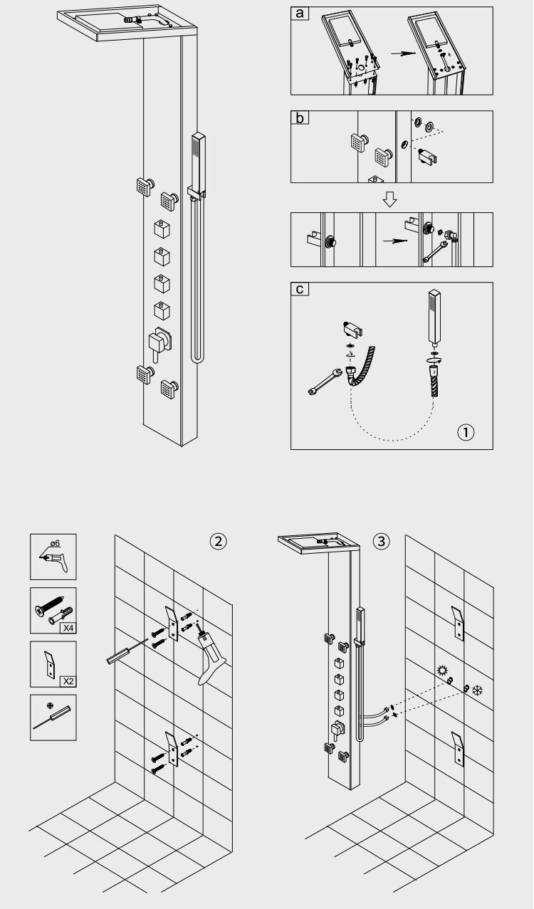 New design bath room waterproof wooden waterfall bamboo shower panel CF-5103 supplier