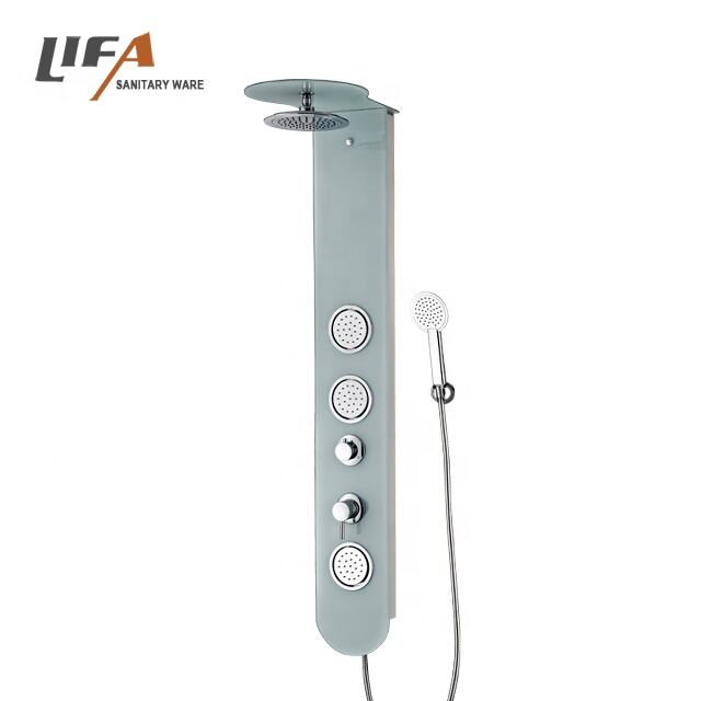 massage bathroom faucet shower set tempered glass shower wall panel de ducha CF-6330