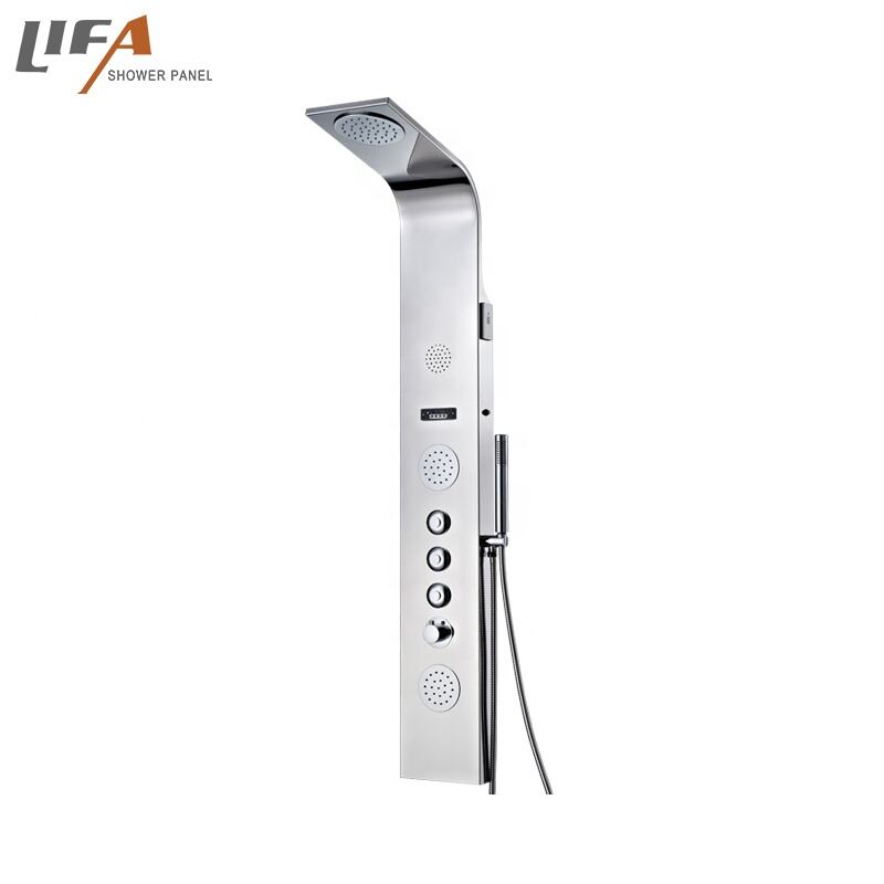 Panel de ducha de acero inoxidable multifunción con música Bluetooth romántica, producto sanitario Hydro Panel CF-8221