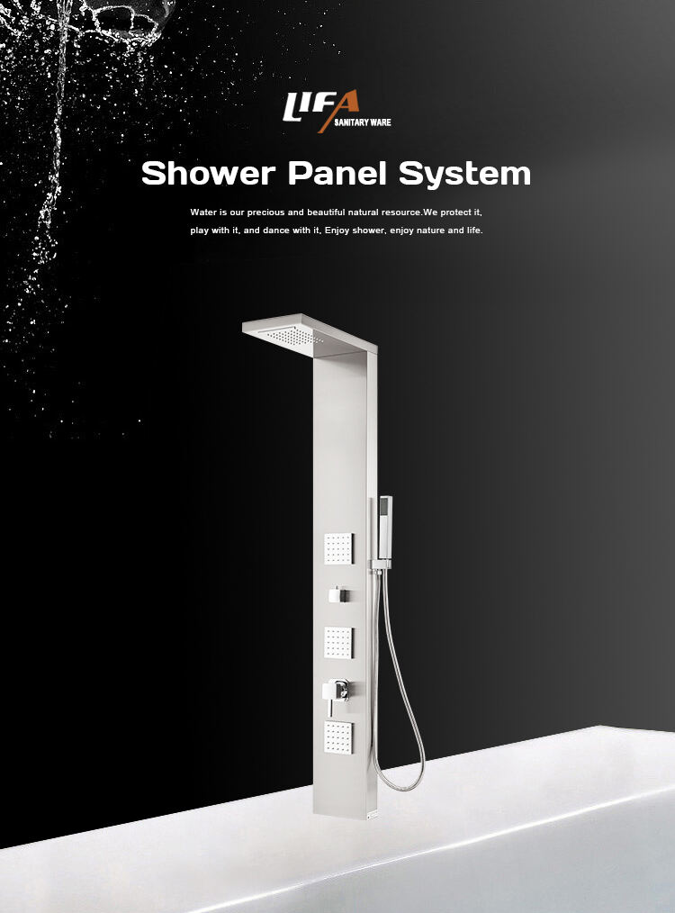 Hot sell bathroom wall mounted  massage jets stainless steel shower panel CF-8351 factory