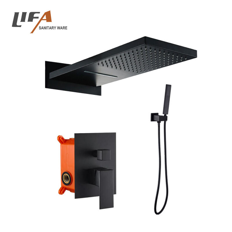 Conjuntos de grifería mezcladora de ducha de lluvia de lujo para baño ocultos en la pared CS-2007