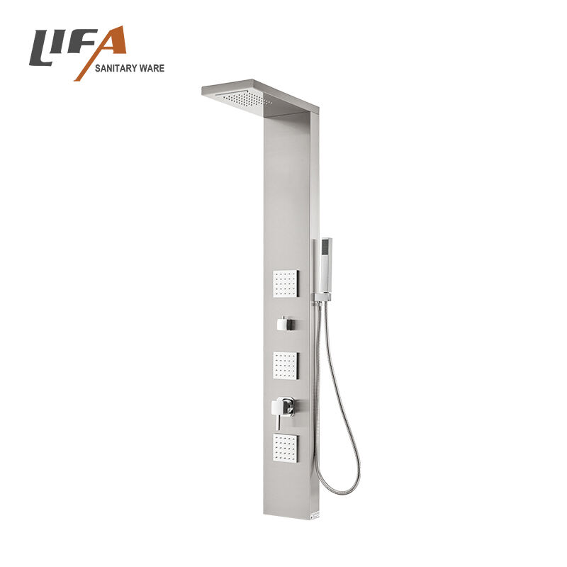 Vente à chaud salle de bain jet de massage mural monté panneau de douche en acier inoxydable CF-8351