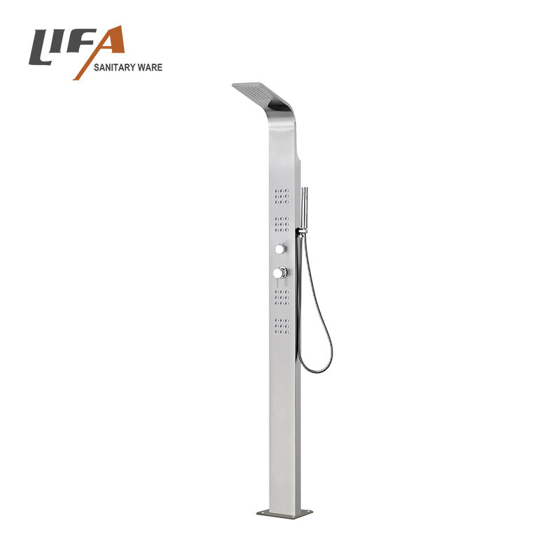 New design outdoor swimming pool shower panel stainless steel outdoor shower column CF-5022