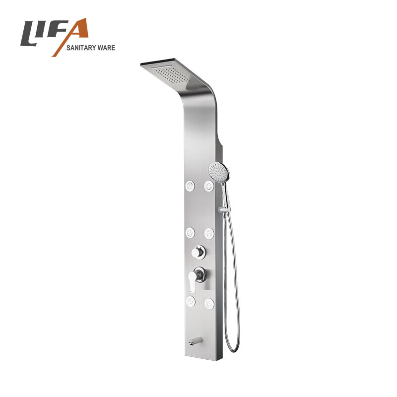 Shower mixer set bathroom massage jets stainless steel wall mounted shower panel CF-8023