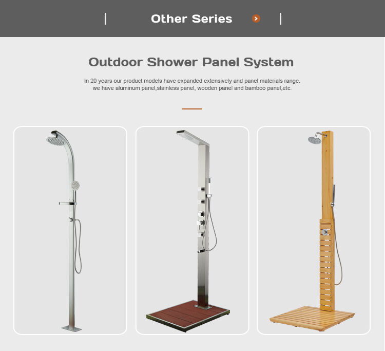 New Design  Outdoor Garden Shower Aluminium Swimming Pool Shower With Footwash CF-5016 details