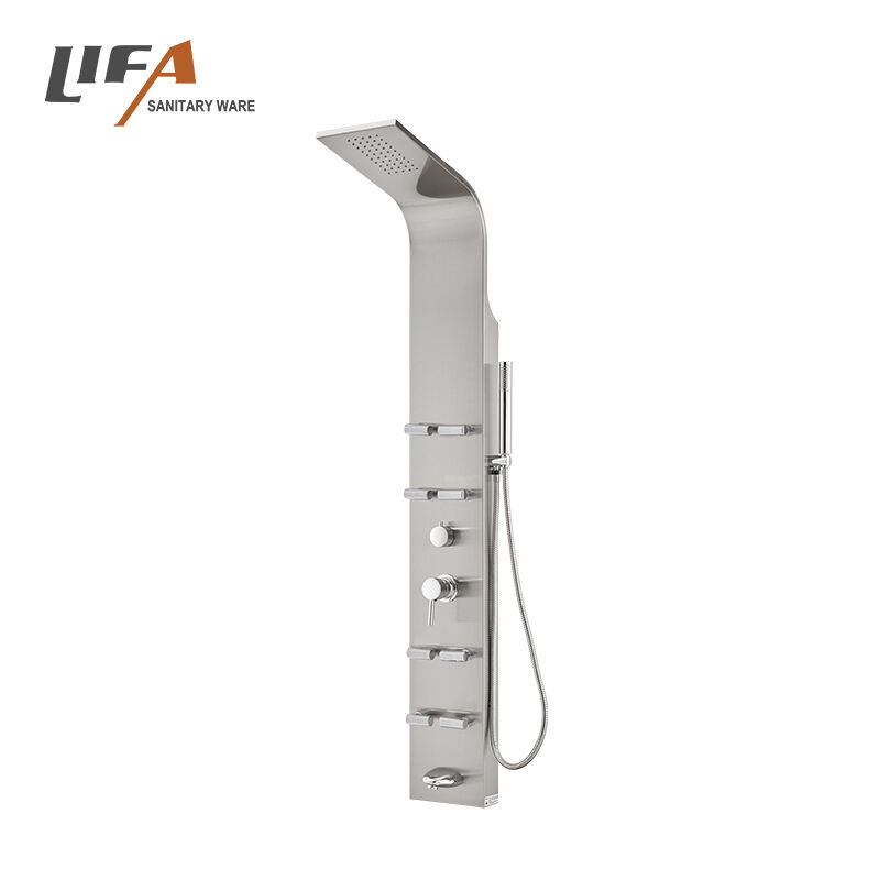 Nouveau design accessoires de salle de bain mural monteur panneau de douche en acier inoxydable CF-8214