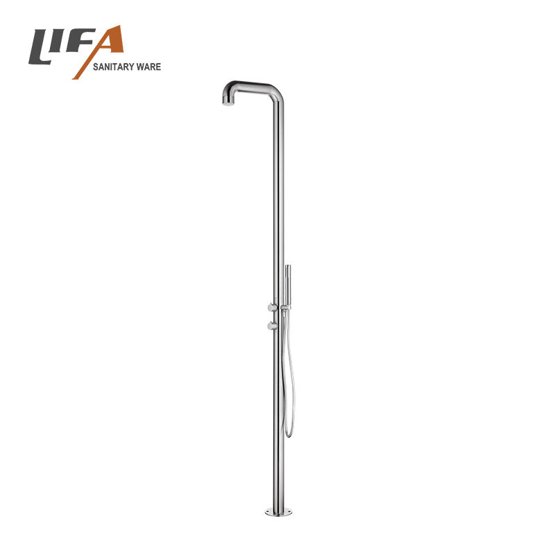 Panel de ducha portátil independiente para exteriores más popular Columna de ducha de acero inoxidable para playa CF-5303