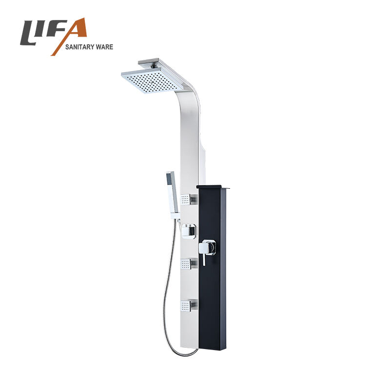 Chinese product bath massage shower column comfortable jets aluminum & stainless steel shower panel CF-9035