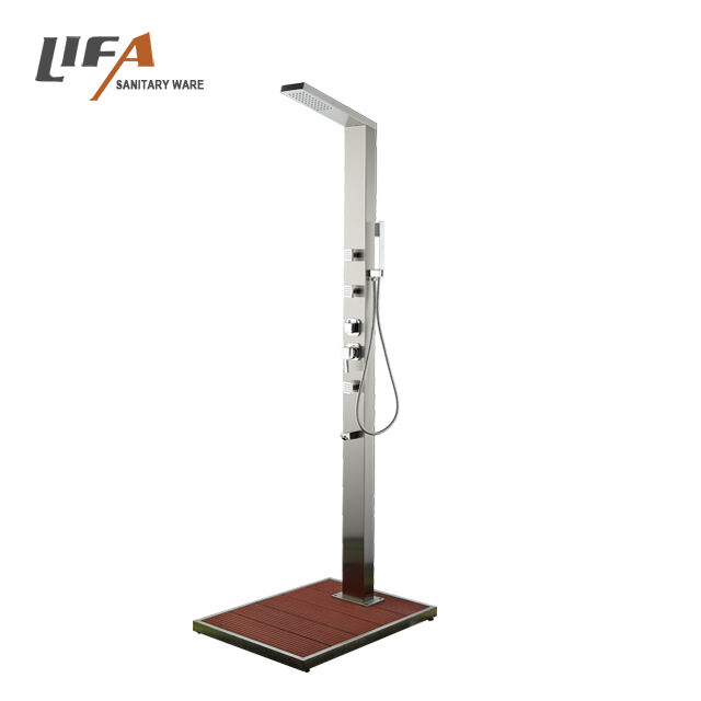 High quality 304 stainless steel outdoor shower column shower panel for garden beach CF-5017