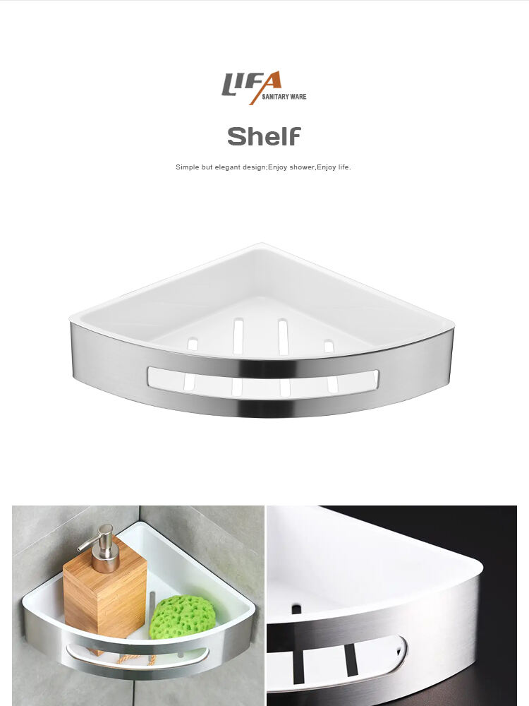 Bathroom corner shelf B1002 details
