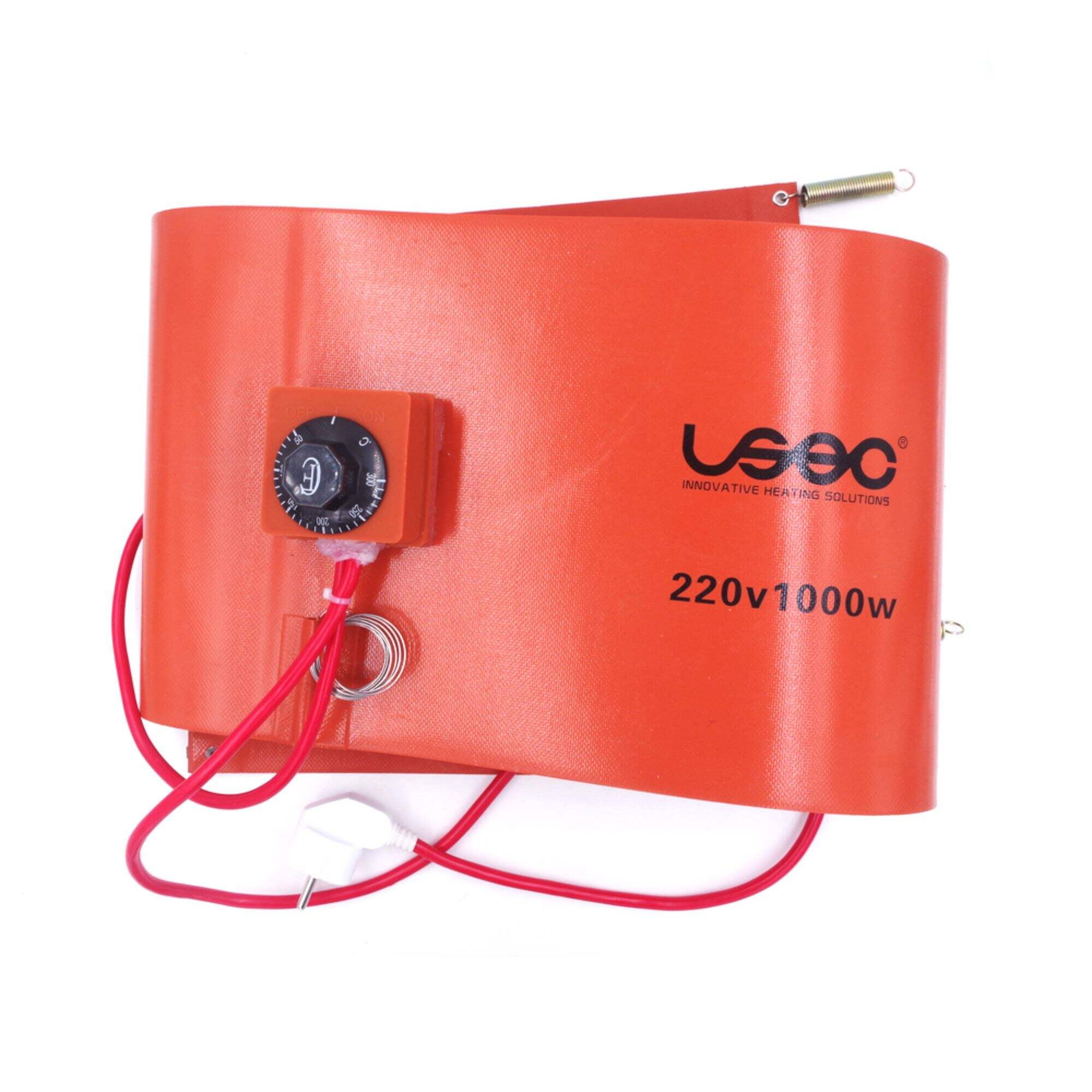 SHE005 1200W Silicone Rubber Drum Heater With Temperature Controller