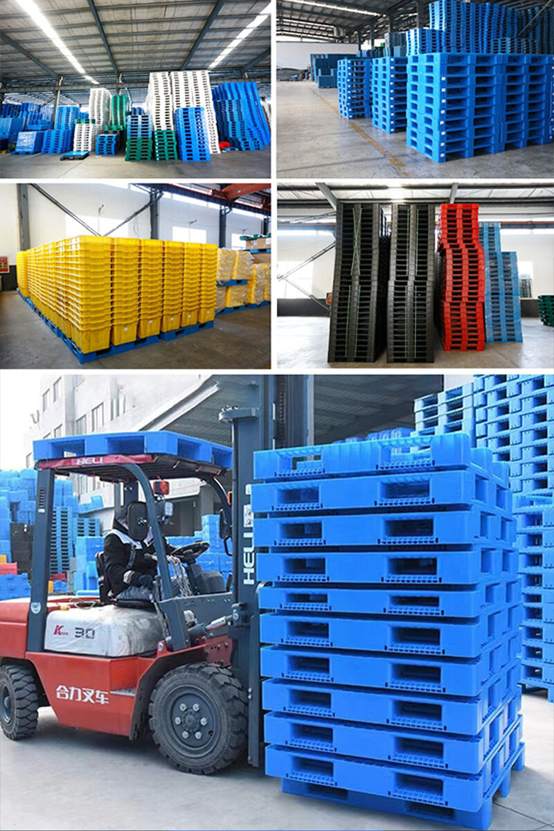 Injection Mold Molded Plastic Pallet Heavy Duty Industrial warehouse logistics Racking Plastico Euro Palette Pallets for sale factory