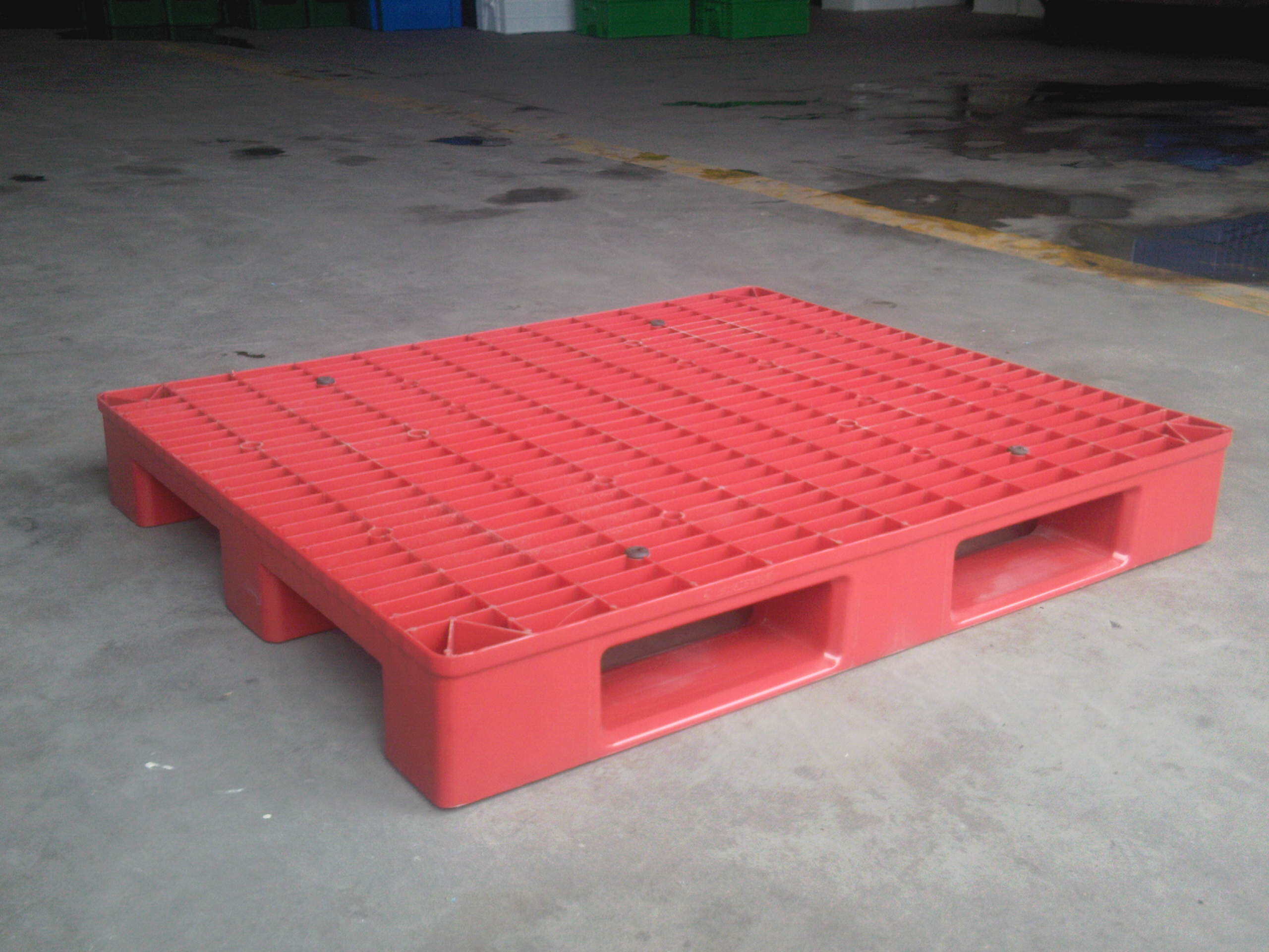 Heavy Duty Industrial Single Side Plastic Palette 1200 x 1000 mm 40x 48 Euro Plastic Pallets for Transport shipment manufacture