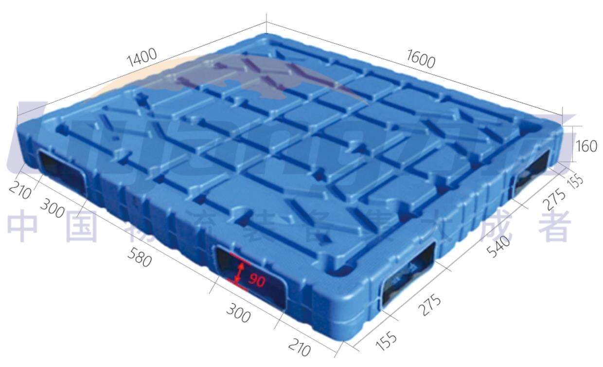 Virgin material HDPE standard size 1200X1000mm Size Heavy Duty reversible type Blow Molding Plastic Pallet factory