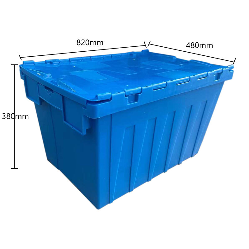 820x480x380mm Heavy Duty Large storage Fruits and Vegetables Moving Shipping Crate Box with lids details