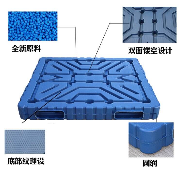 Virgin material HDPE standard size 1400X1200mm Size Heavy Duty reversible type Blow Molding Plastic Pallet details