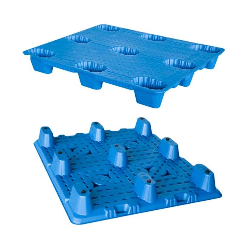 Four-Way Entry 1100*1100mm HDPE Blow Moulding Plastic Pallet factory