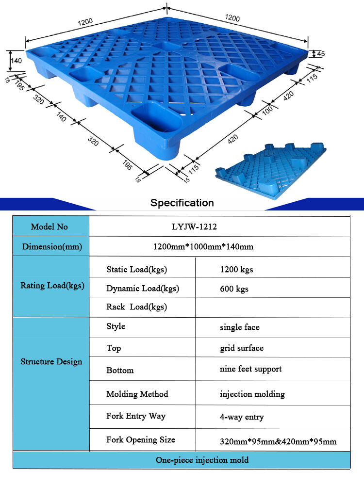 China Manufacturers' light 1200x1000 Nesting Euro Pallets 9 Feet PP/HDPE Material for Logistics & Transportation Racking supplier