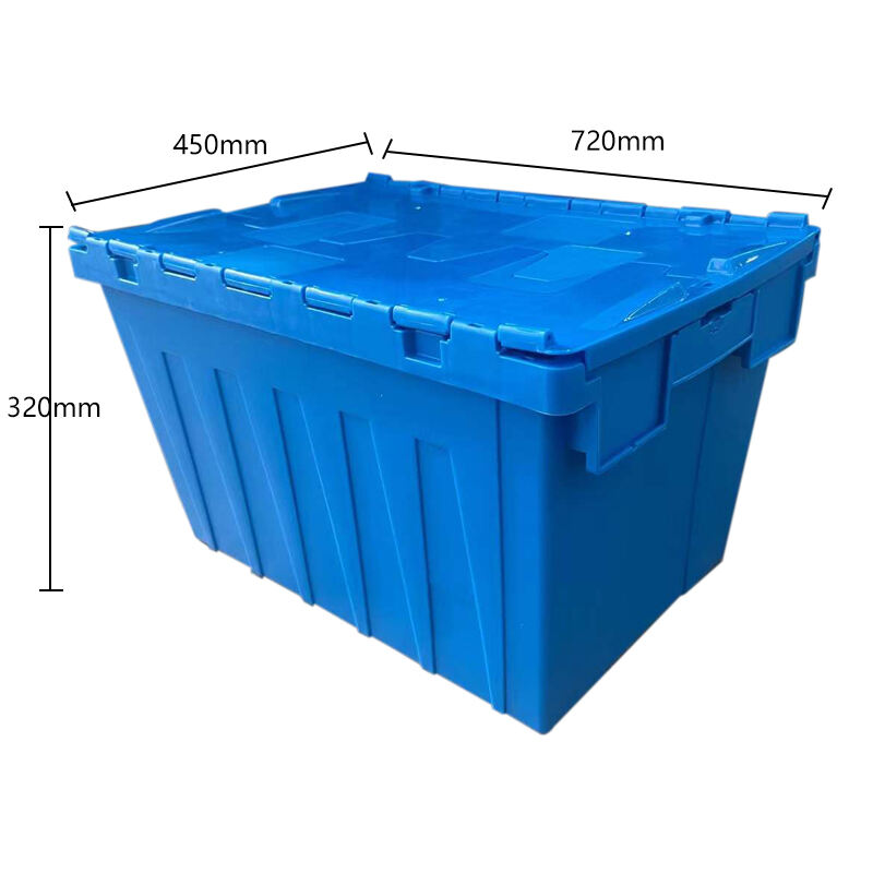 820x480x380mm Heavy Duty Large storage Fruits and Vegetables Moving Shipping Crate Box with lids manufacture