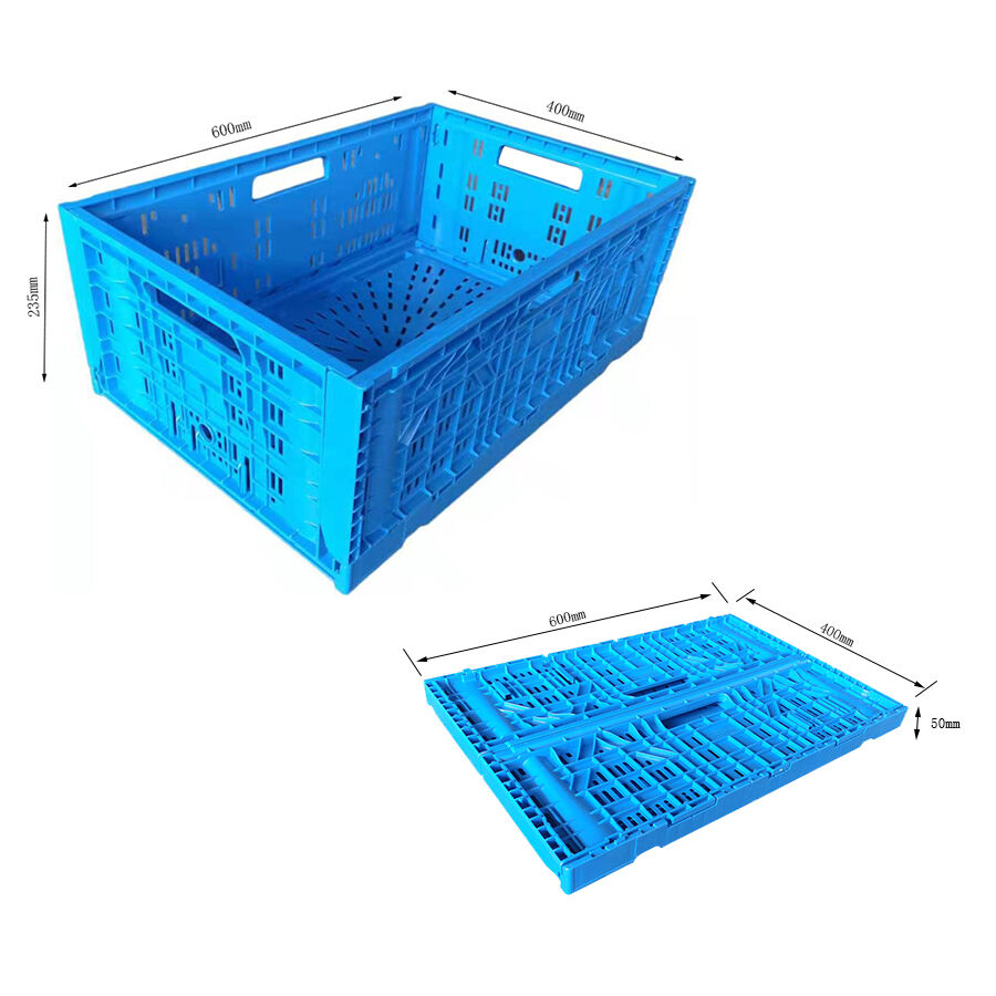 Factory Price Collapsible Plastic Basket Folding Plastic Storage Crates for Cold Fruit and Vegetables manufacture