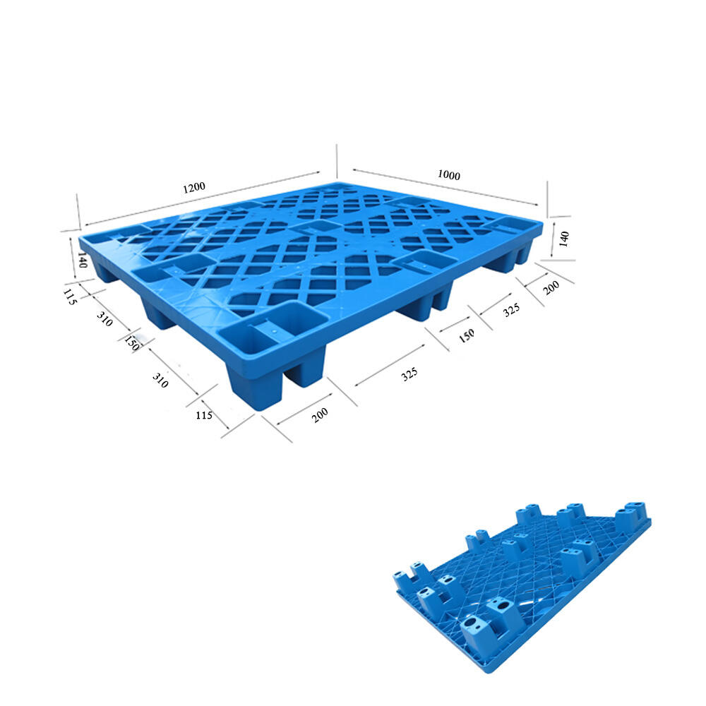 heavy duty 9 feet bottom transportation standard size 1210 dynamic load 1500KG nestable blow molding pallet supplier