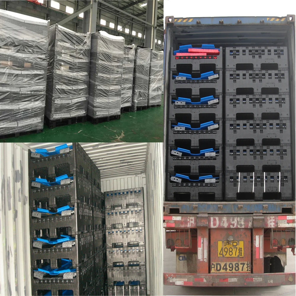 Heavy Duty Warehouse Storage Large Mesh/Vented Agricultural Harvest Stackable /Foldable/Collapsible Plastic Pallet crate box manufacture