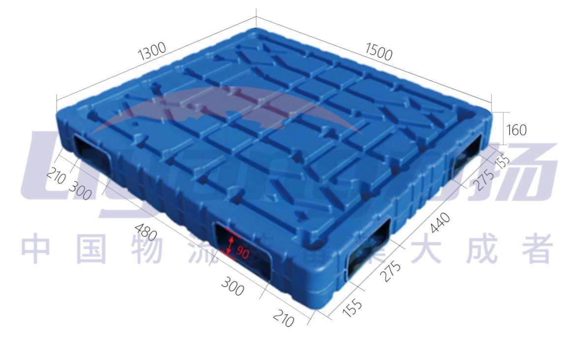 Virgin material HDPE standard size 1200X1000mm Size Heavy Duty reversible type Blow Molding Plastic Pallet factory