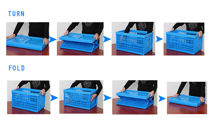 Factory Price Collapsible Plastic Basket Folding Plastic Storage Crates for Cold Fruit and Vegetables supplier