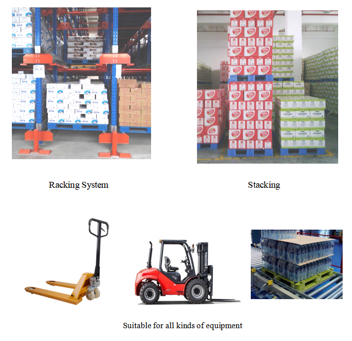 100% Virgin PP/HDPE material plastic pallets white plastic pallets for food 1300*1100*150mm supplier