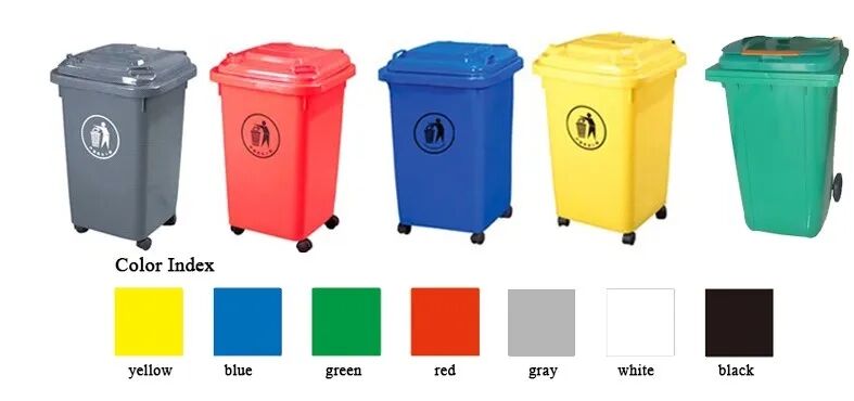 1100L/660L/360L/240L/120L Plastic Wheelie Bins Dustbin Wheels China Factory Suppliers Waste Bins factory