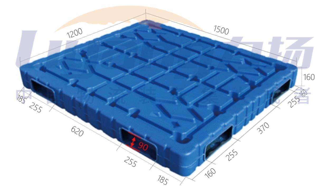 Virgin material HDPE standard size 1200X1000mm Size Heavy Duty reversible type Blow Molding Plastic Pallet supplier