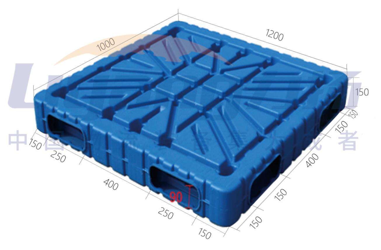 Virgin material HDPE standard size 1200X1000mm Size Heavy Duty reversible type Blow Molding Plastic Pallet details