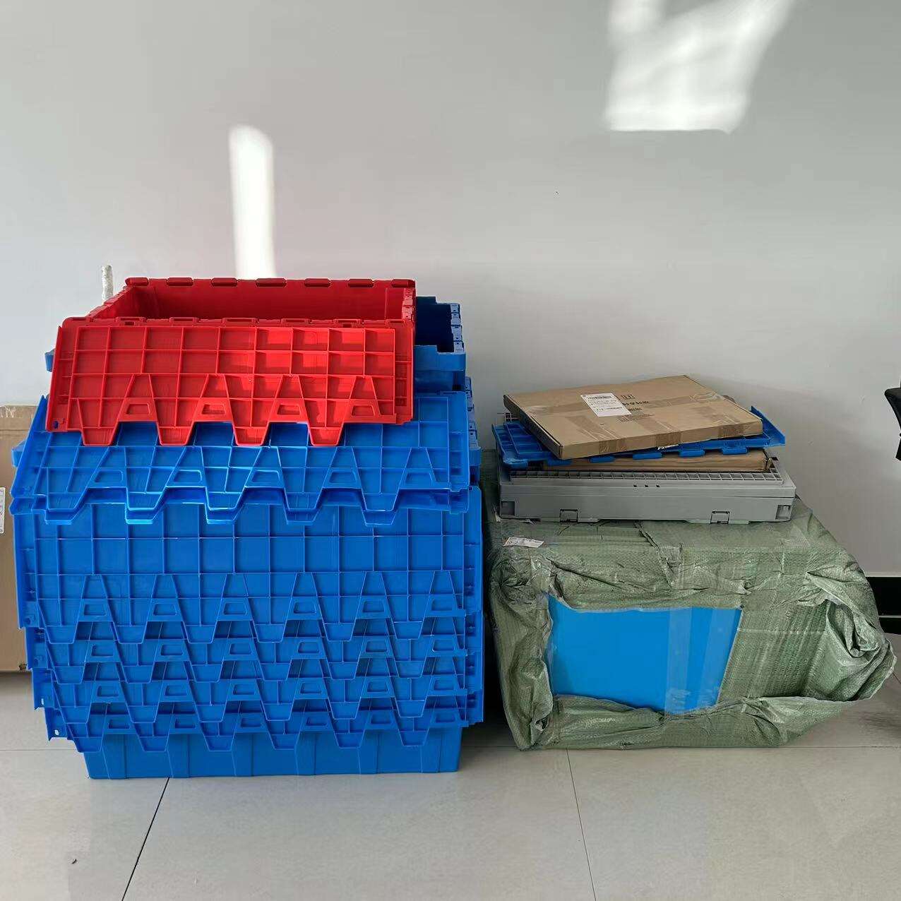 820x480x380mm Heavy Duty Large storage Fruits and Vegetables Moving Shipping Crate Box with lids manufacture