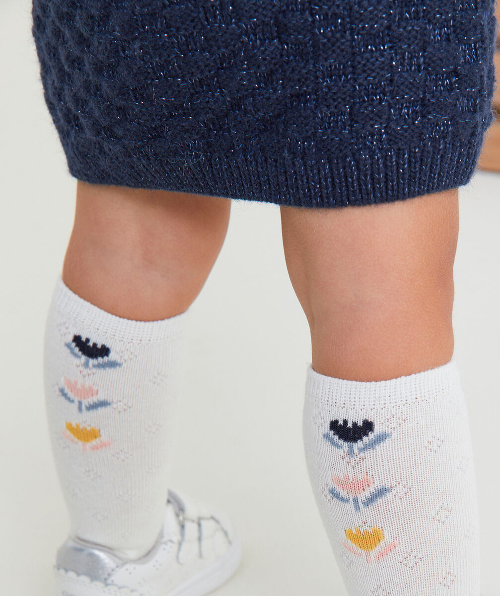 BABY GIRLS' LONG SOCKS WITH FLOWERS manufacture