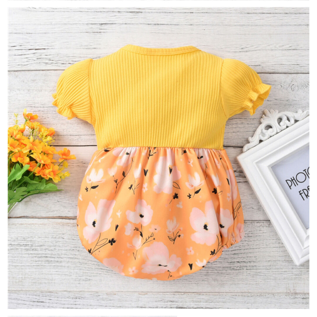 Green Horizon clothes pit strip bubble sleeve children's bag fart ha clothes newborn piece-together body clothes supplier