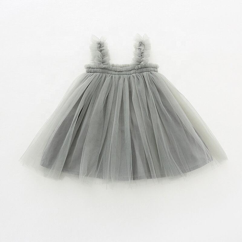 Baby. Girl Spaghetti Straps Tulle kids wear dress Sleeveless Party Dress kids summer clothing Casual Summer Dress details