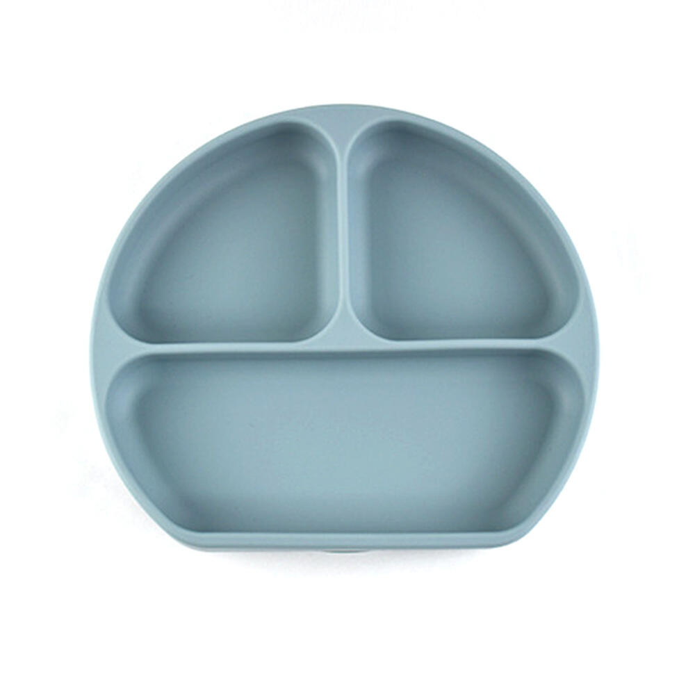 HOT Food grade baby plate with suction cup child tableware solid silicone suction plate