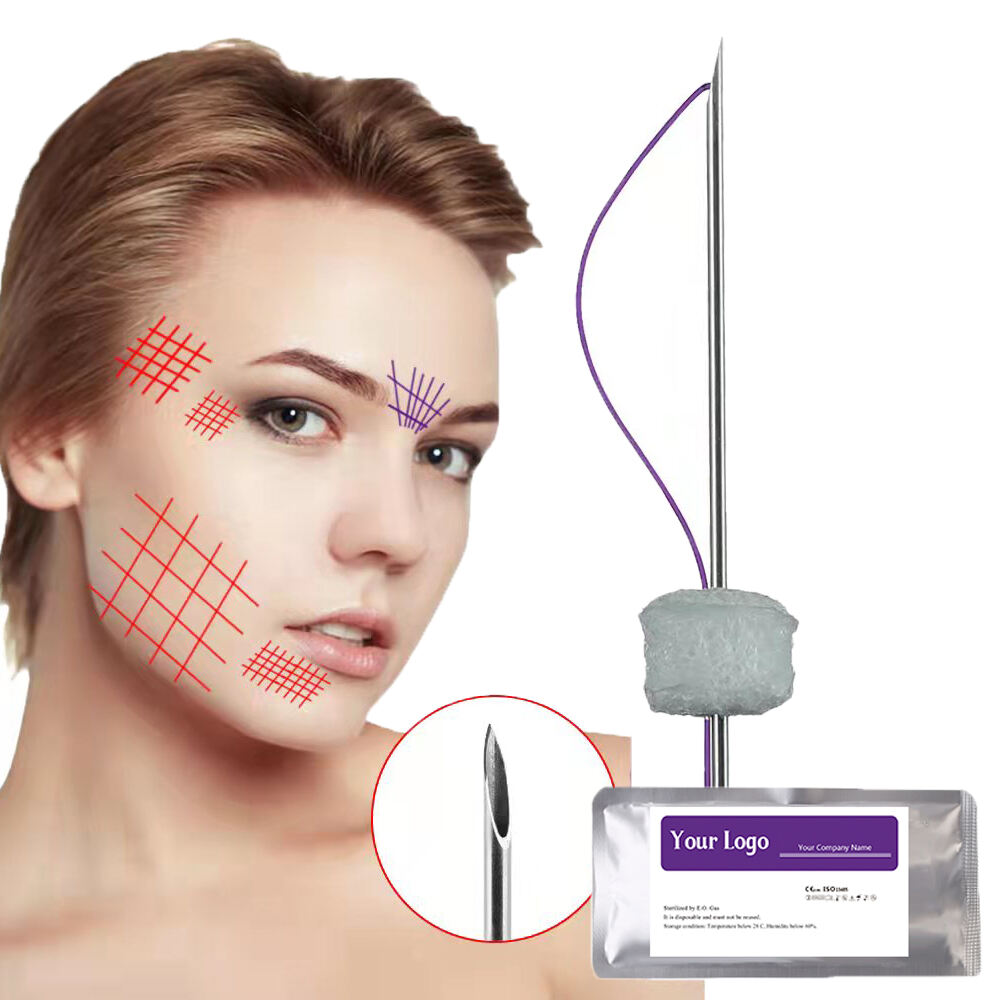 Korea Facial Lift Hilos Tensores Smooth Skin 26g 27g 50mm Pdo Screw Pcl Double Mono Thread supplier