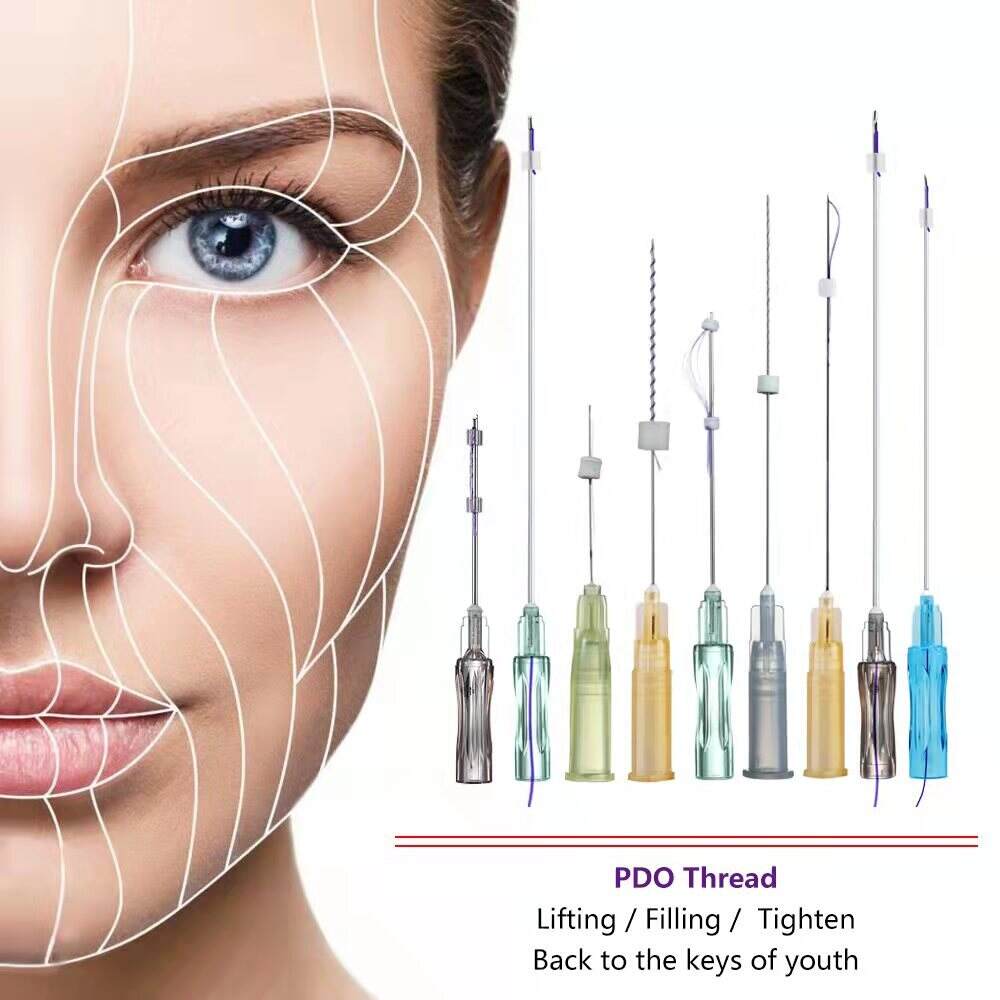 Lips Forehead Neck Body Skin Firming Twist Screw PLLA Thread  manufacture