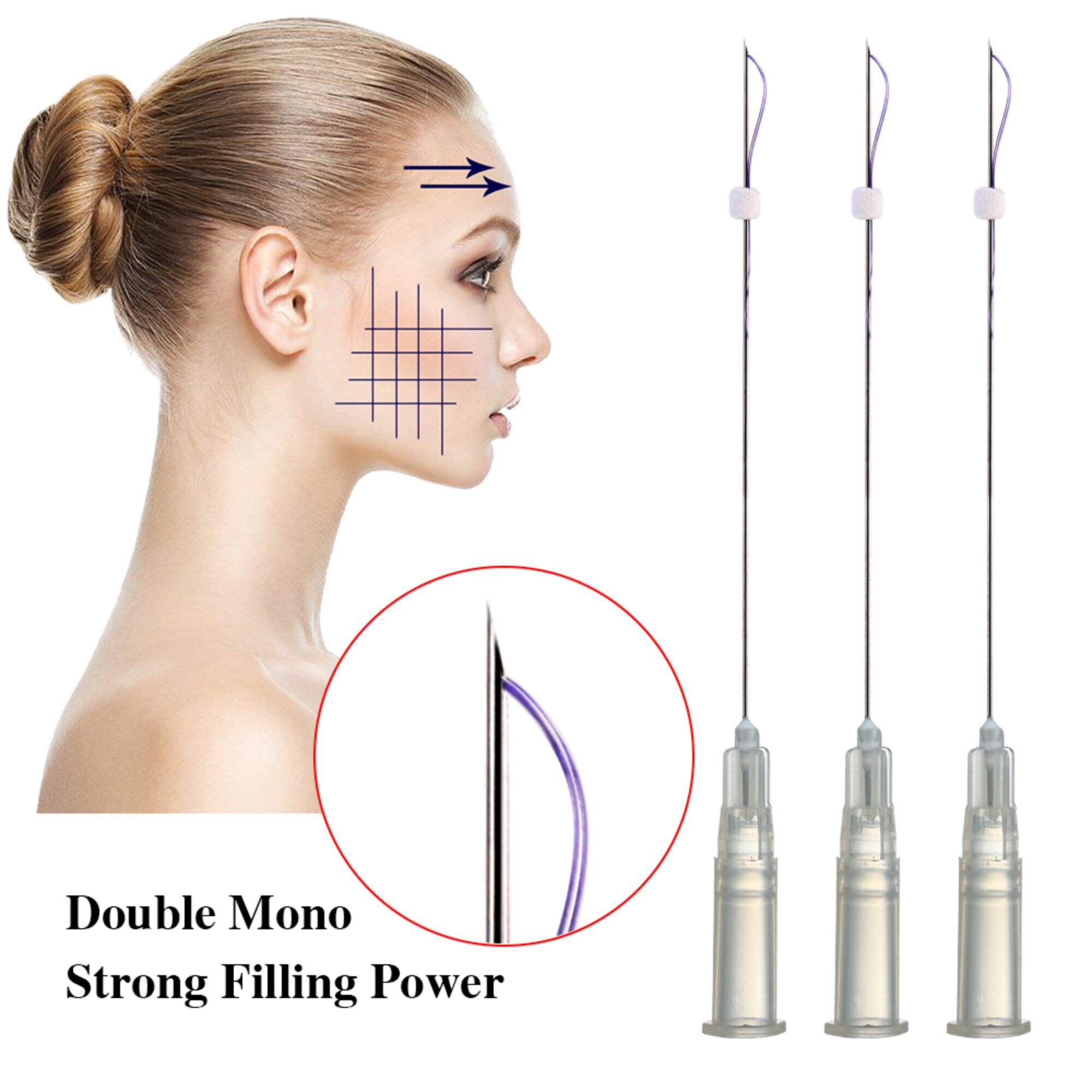 Face Lift Thread Wrinkle Removal Fio Collagen Facial Tension Threads 26g 38mm Multi Pdo Double Mono Threads Korean