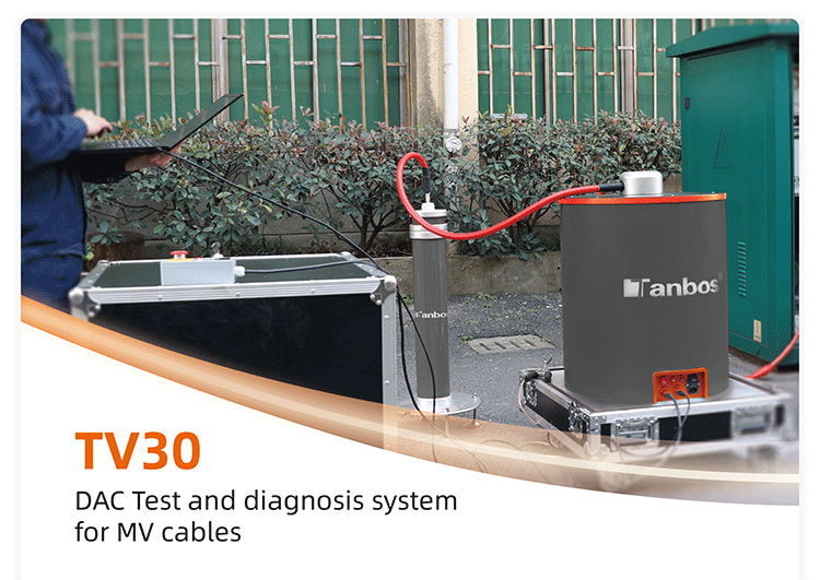 Tanbos TV30 Controle Sem Fio DAC Detecção de Situação Localização Cabo Onda de Oscilação Detalhes de Teste de Descarga Parcial