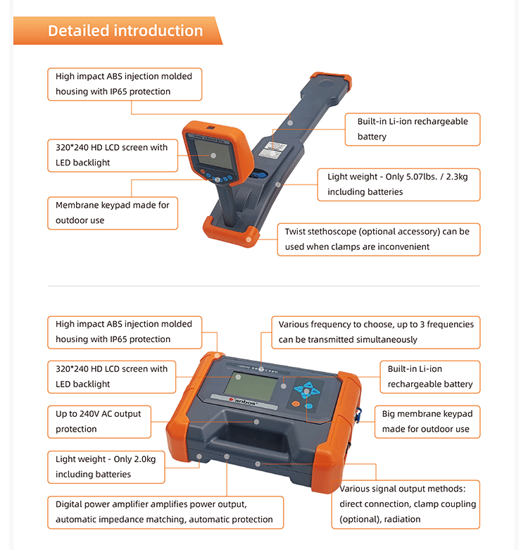 Fabricação do localizador de cabos e tubos T3000 Pro