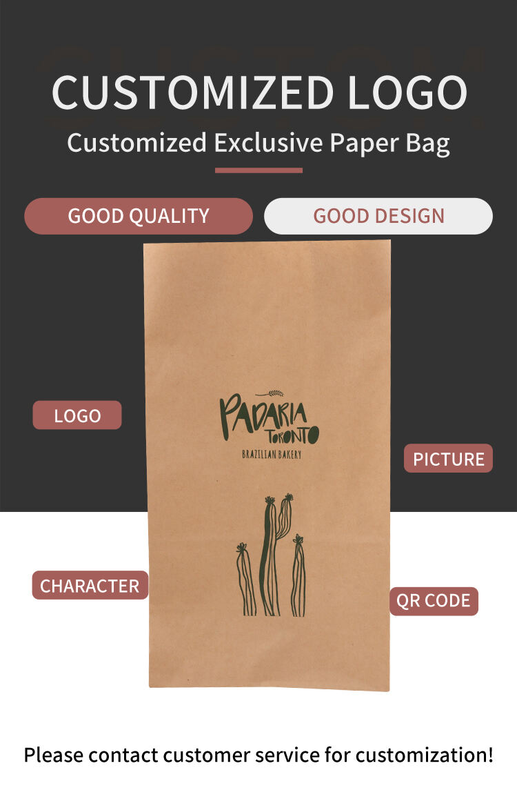 cheap wholesale custom printed greaseproof factory price food grade packaging hamburger bread paper bag manufacture