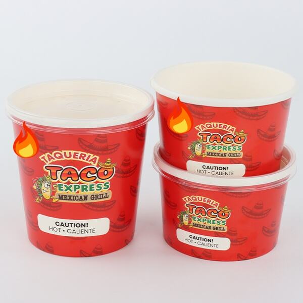 Enjoy your soup on-the-go with our convenient paper cup.