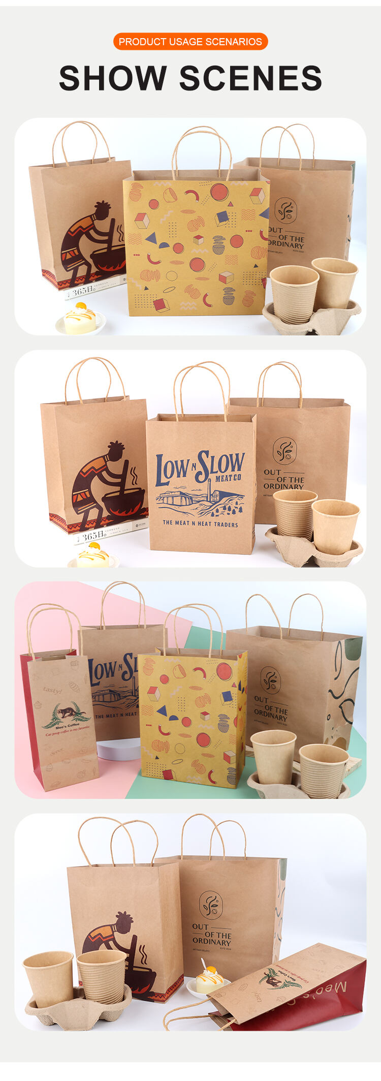 Customize wholesale eco friendly recyclable high quality luxury shopping take away paper packaging bag supplier