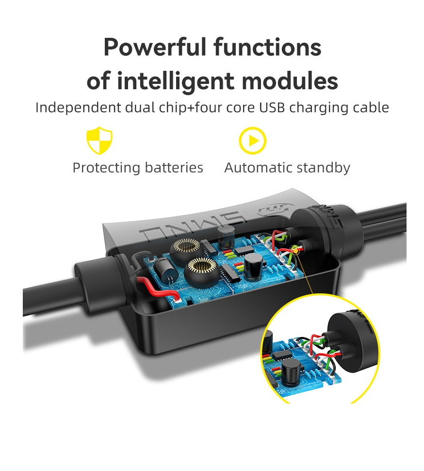 Efficient motorcycle charger for seamless long rides